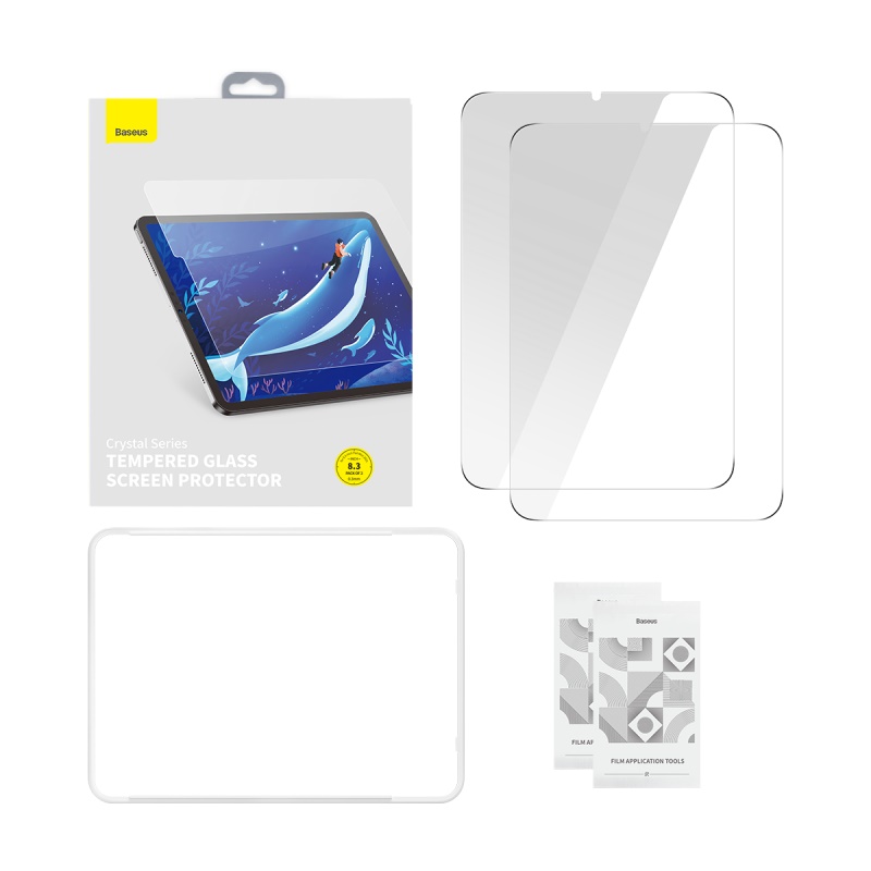 Film verre trempé Baseus 2x 0,3 mm pour iPad Pro 11 2021 (5e gén.) / 2020  (4e gén.) / 2018 (3e gén.) et iPad Air 4/Air 5 10,9 avec kit de montage -  grossiste d'accessoires GSM Hurtel